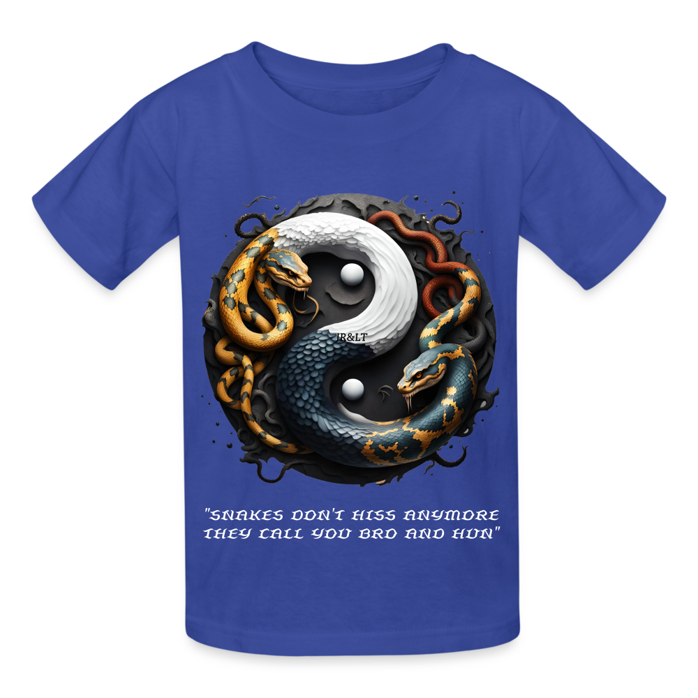 YING YANG - CHILDREN'S T-SHIRT - royal blue