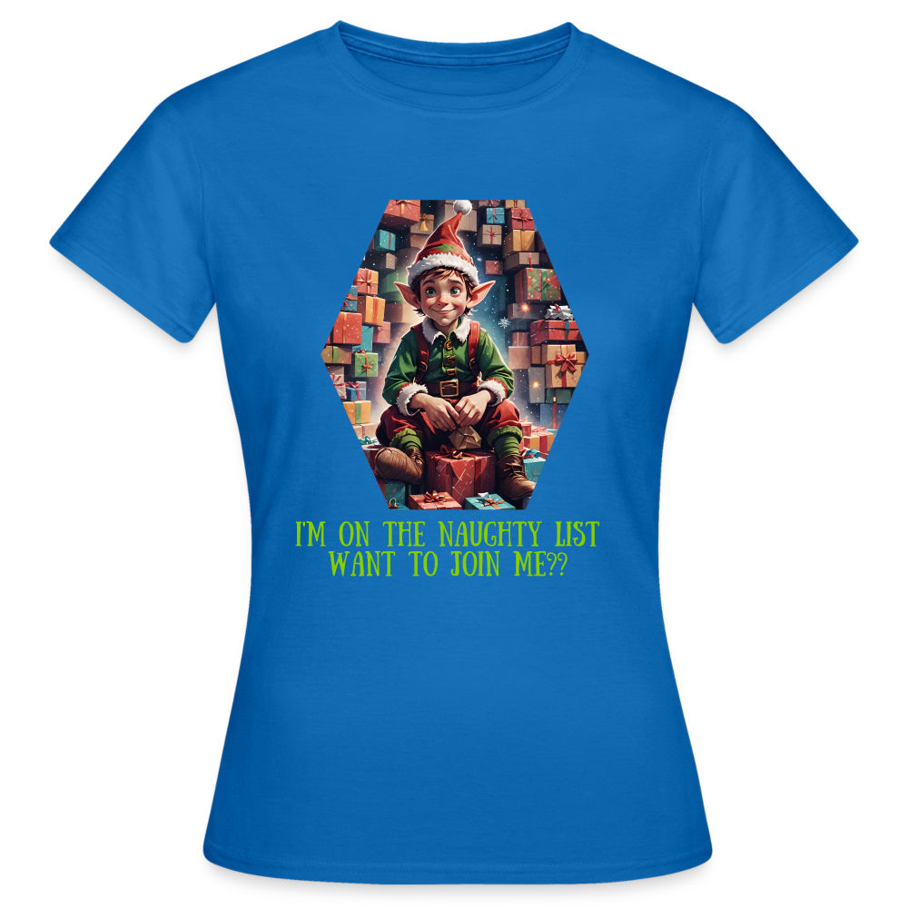 NAUGHTY LIST - WOMEN'S CLASSIC T-SHIRT - royal blue