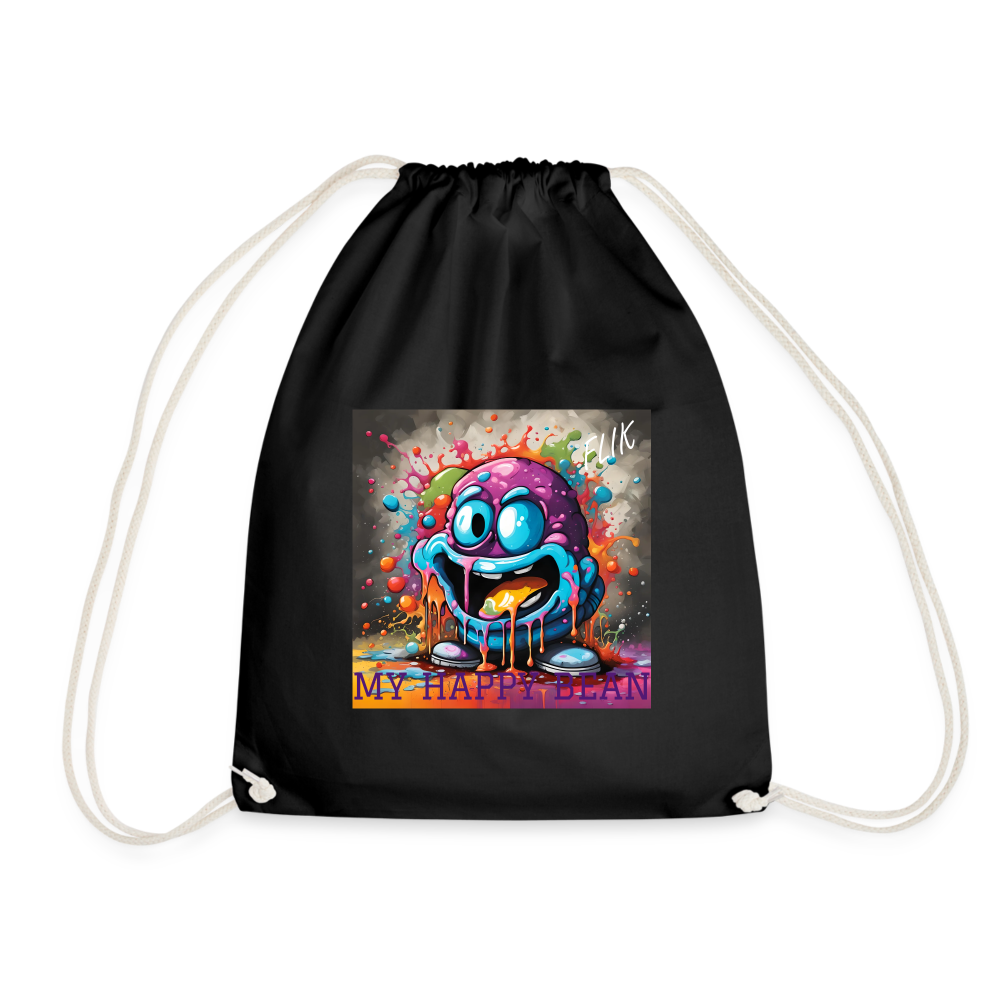 FLIK - MY HAPPY BEAN - DRAWSTRING BAG - black