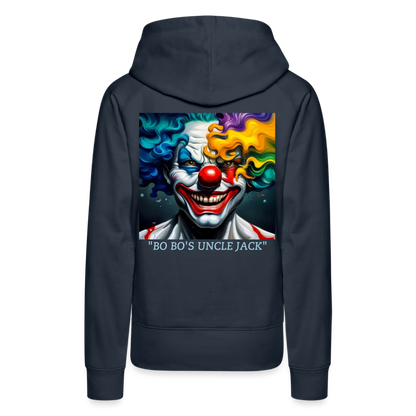 BO BO'S UNCLE JACK!! WOMEN'S HOODIE - navy