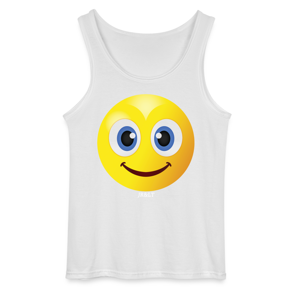 SMILEY FACE - MEN'S TANK TOP - white