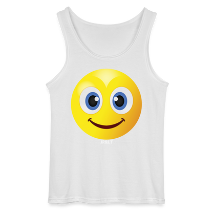 SMILEY FACE - MEN'S TANK TOP - white