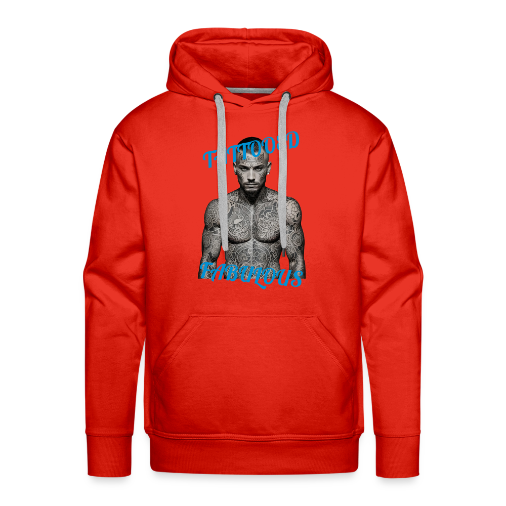 TATTOOED & FABULOUS - MEN'S HOODIE - red