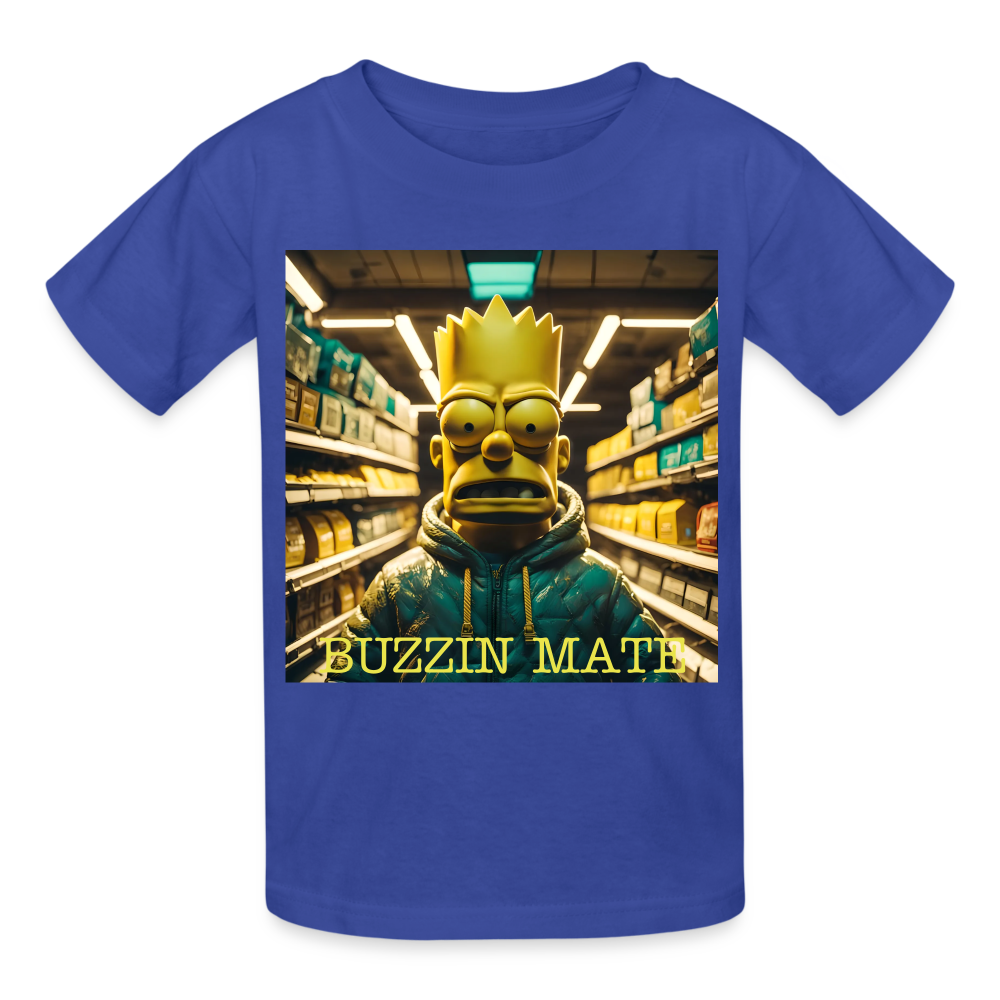 BUZZIN MATE - CHILDREN'S T-SHIRT - royal blue