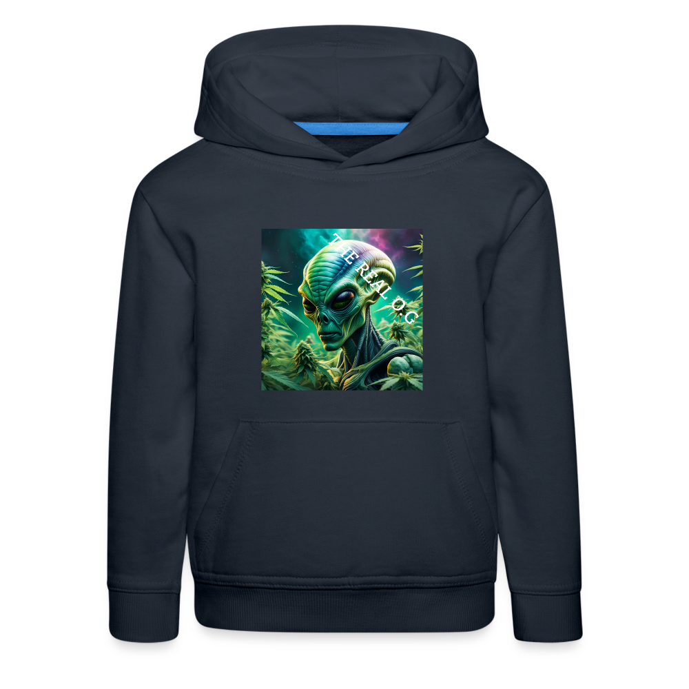 THE REAL ALIEN O.G!! - CHILDREN'S HOODIE - navy