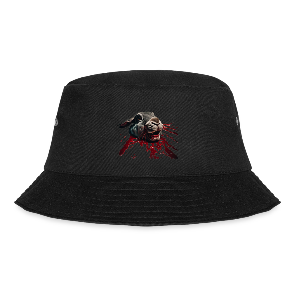 LUCKY RABBIT'S HEAD - BUCKET HAT - black