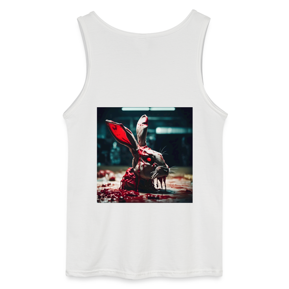 UNLUCKY RABBIT'S HEAD - MEN'S TANK TOP - white