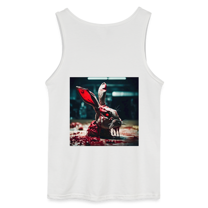 UNLUCKY RABBIT'S HEAD - MEN'S TANK TOP - white