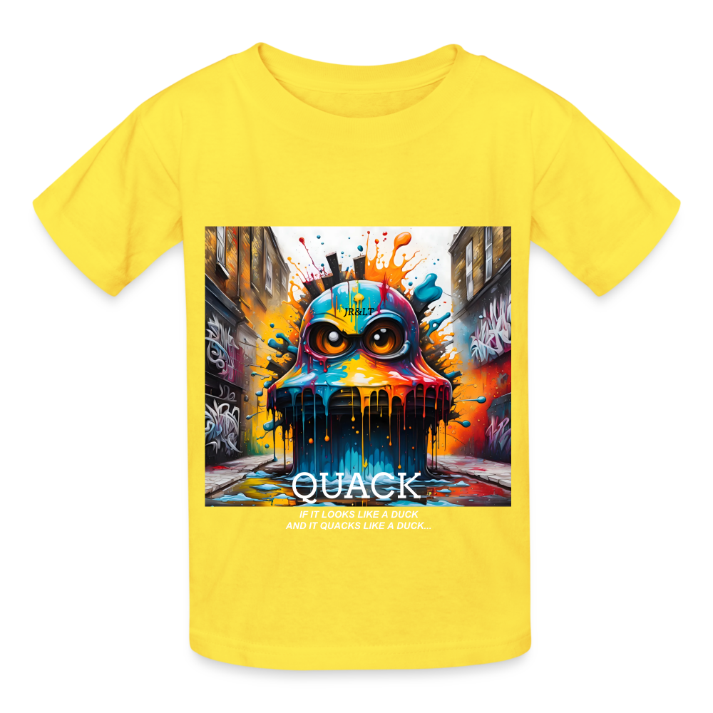 QUACK!! CHILDREN'S T-SHIRT - yellow