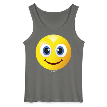 SMILEY FACE - MEN'S TANK TOP - charcoal grey