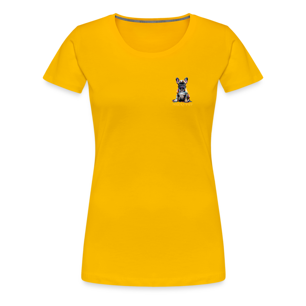 MUCKY PUP!! - WOMENS PREMIUM T-SHIRT - sun yellow