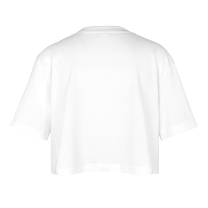 " DEAD INSIDE" WOMEN'S OVERSIZED CROP TOP - white