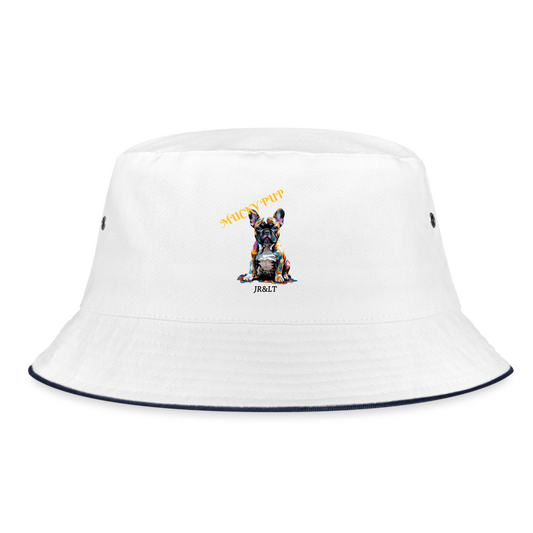 ROSIE - MUCKY PUP!! BUCKET HAT - white/navy