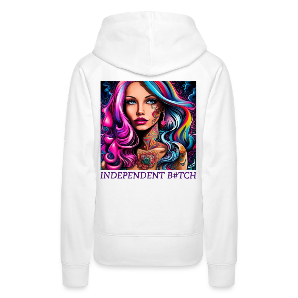 INDEPENDANT!! WOMEN'S HOODIE - white