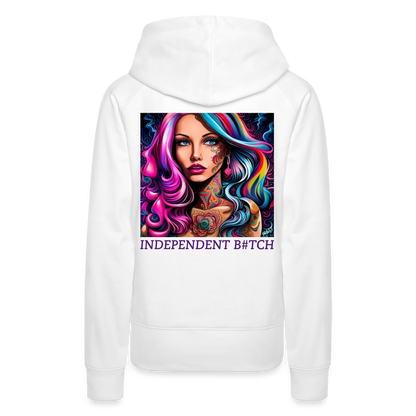 INDEPENDANT!! WOMEN'S HOODIE - white