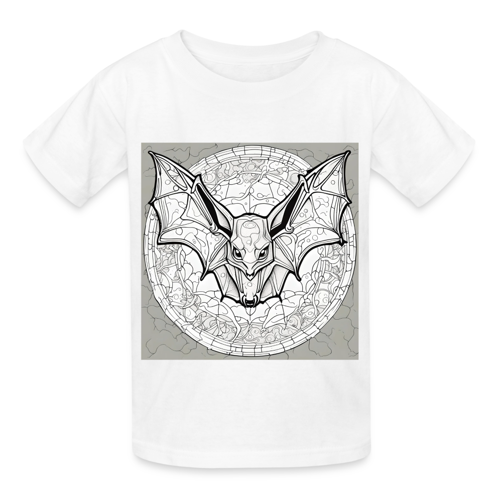 COLOUR IN YOURSELF BAT - CHILDREN'S T-SHIRT - white