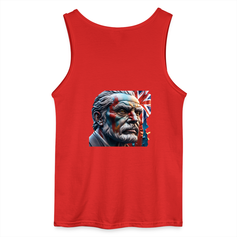 OLD MAN BRITAIN- MEN'S TANK TOP - red