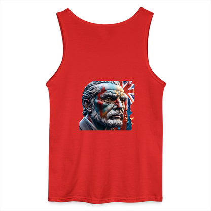 OLD MAN BRITAIN- MEN'S TANK TOP - red