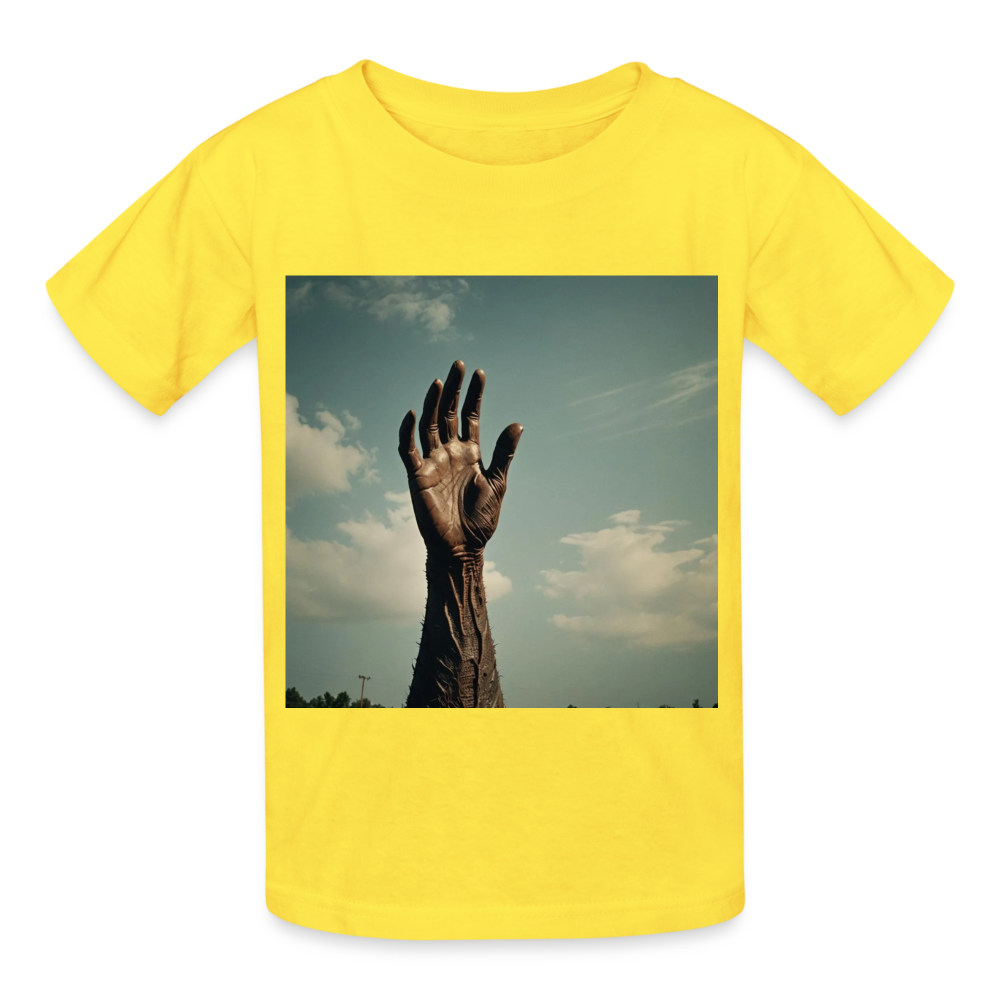 GIVE US A HAND - CHILDREN'S T-SHIRT - yellow