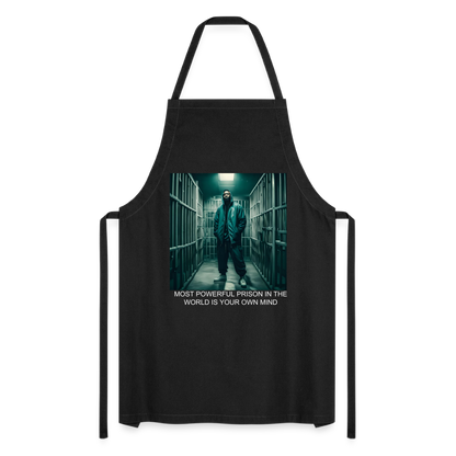 MOST POWERFUL - ADULT APRON - black