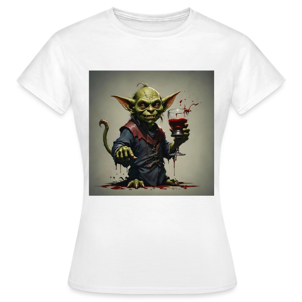 GOBLIN WITH A GOBLET - WOMEN'S CLASSIC T-SHIRT - white