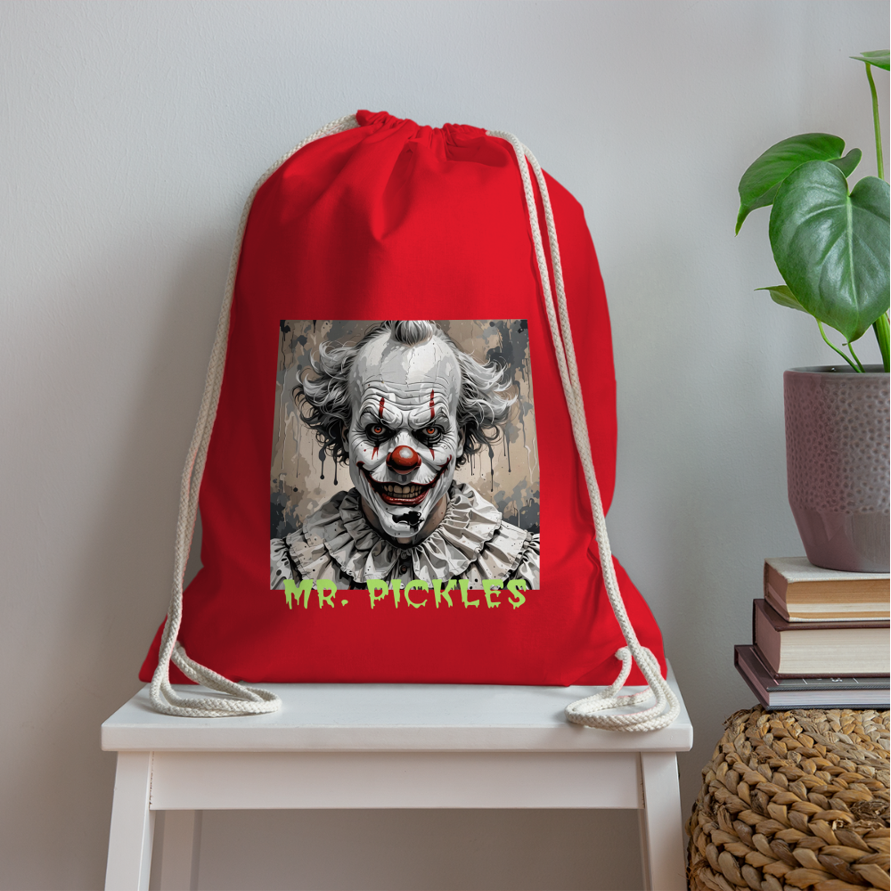 MR. PICKLES - DRAWSTRING BAG - red