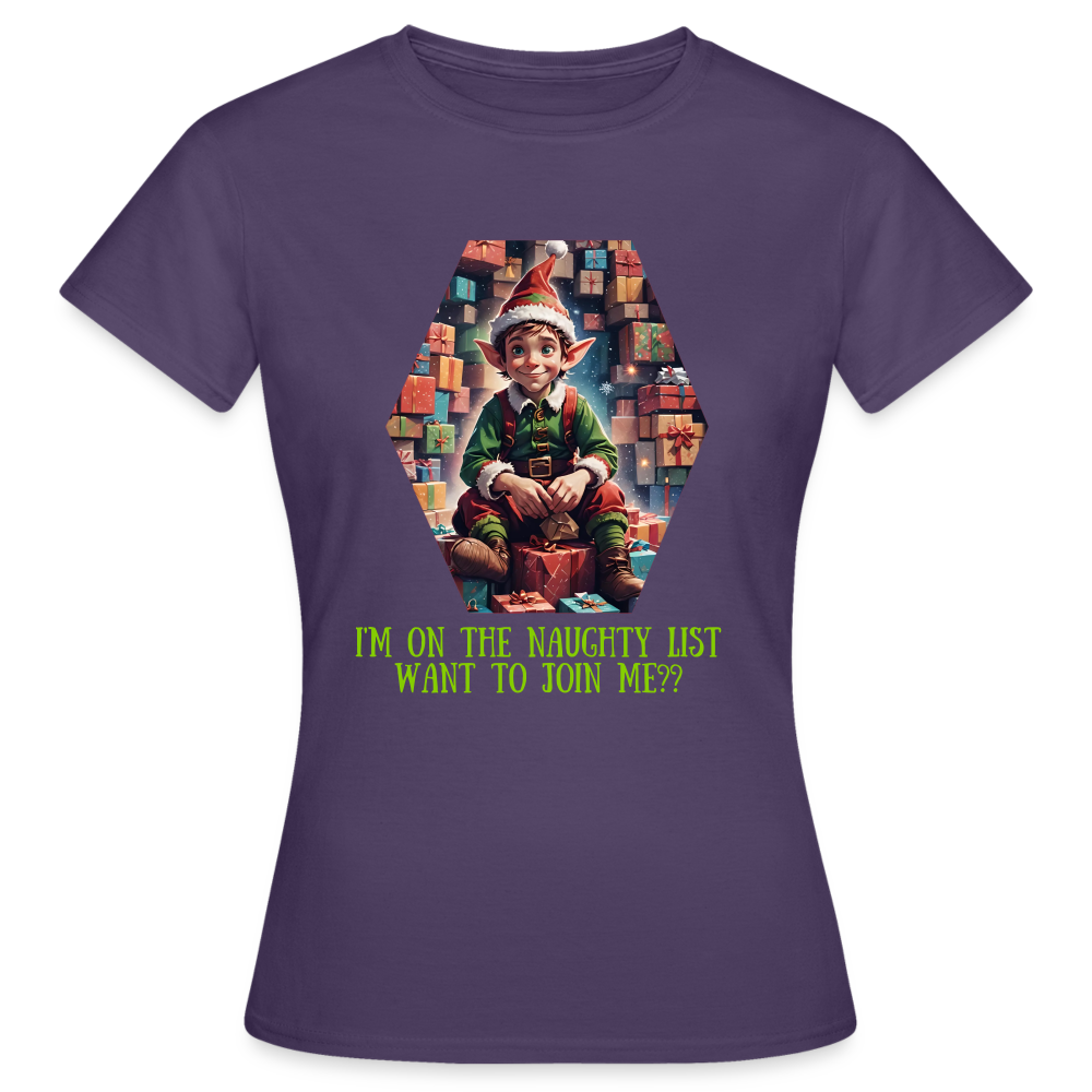 NAUGHTY LIST - WOMEN'S CLASSIC T-SHIRT - dark purple