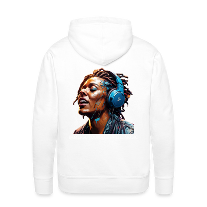 IMMERSE YOUR SELF IN THE MUSIC!! MEN'S HOODIE - white