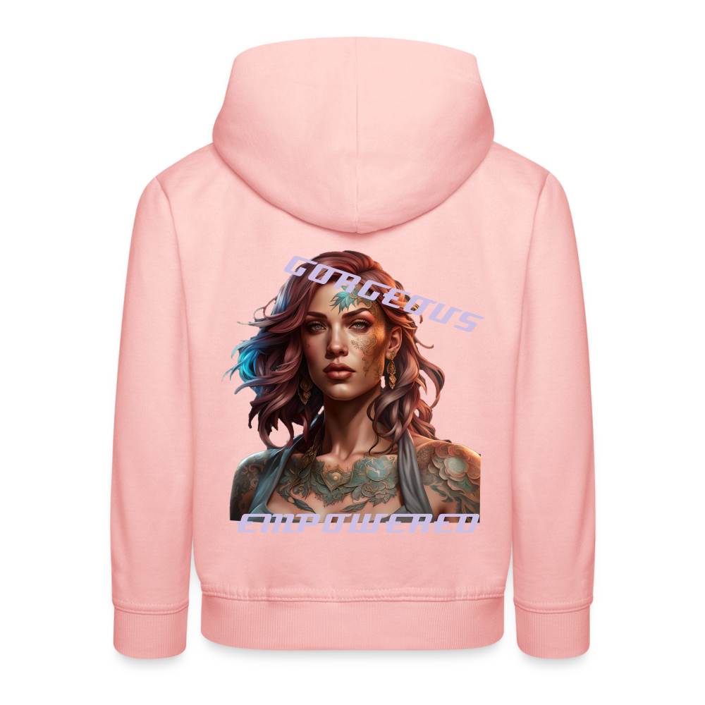 GORGEOUS & EMPOWERED CHILDREN'S HOODIE - crystal pink