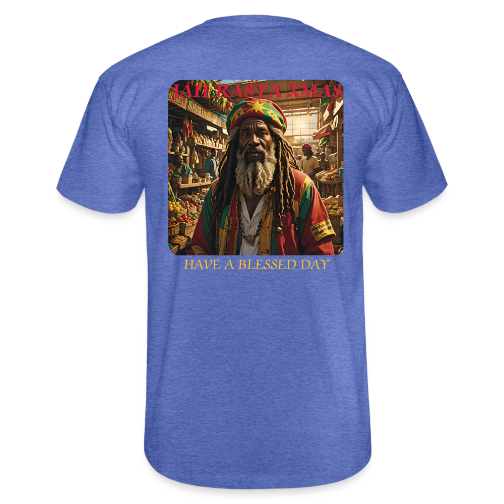 JAH RASTA XMAS - MENS CLASSIC T-SHIRT - heather blue