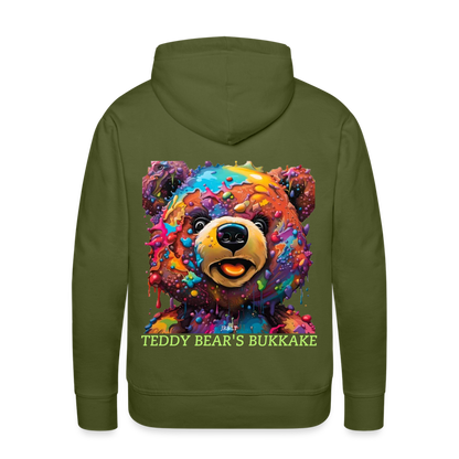 TEDDY BEAR'S BUKKAKE!! MEN'S HOODIE - olive green