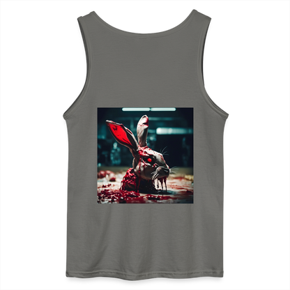 UNLUCKY RABBIT'S HEAD - MEN'S TANK TOP - charcoal grey