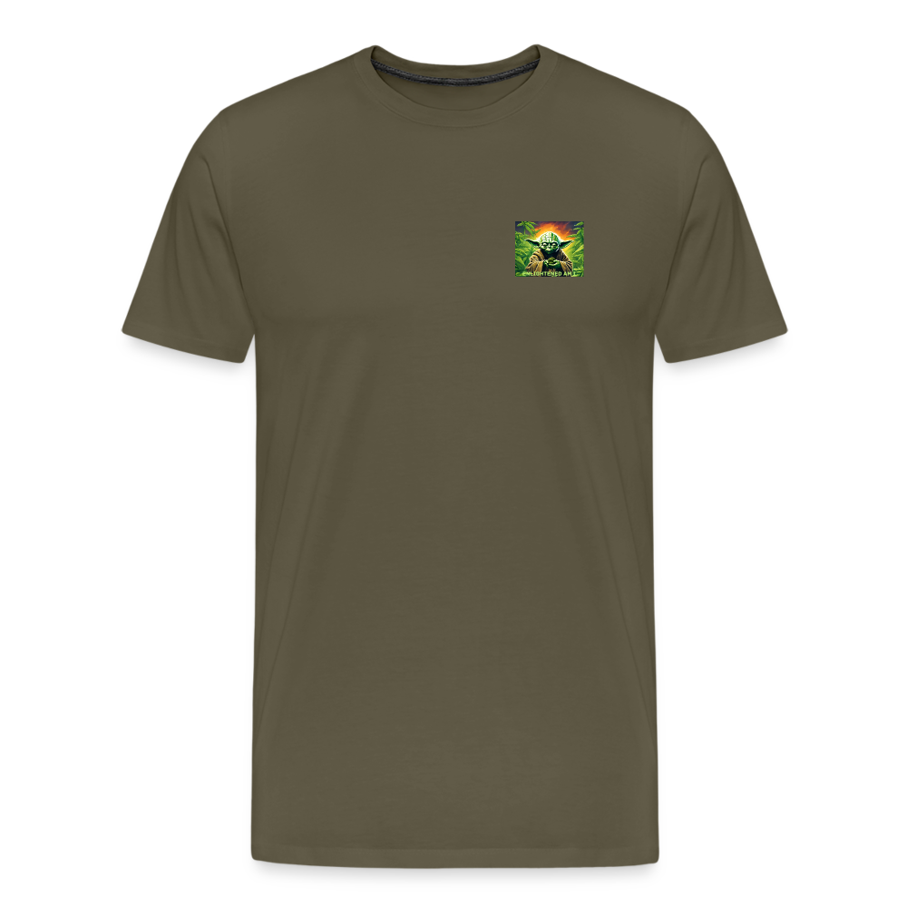 ENLIGHTENED YODA - MEN'S PREMIUM T-SHIRT - khaki