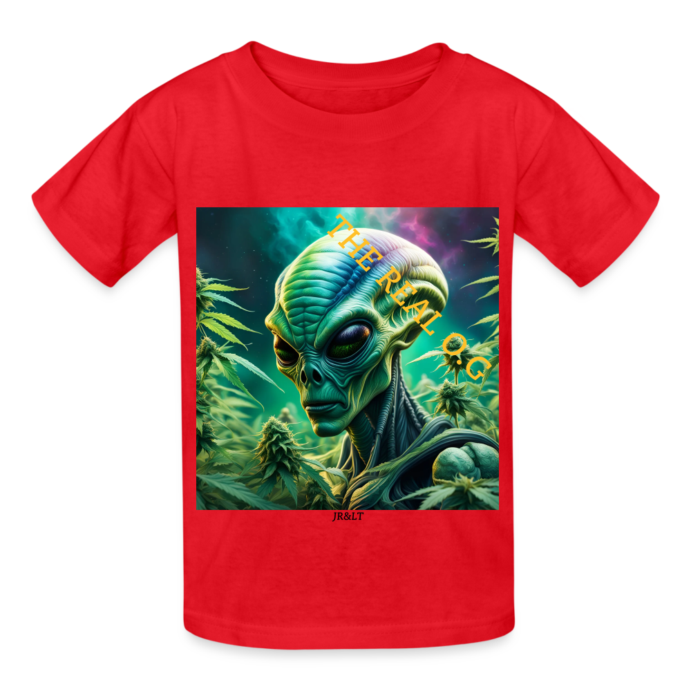 THE REAL ALIEN O.G!! - CHILDREN'S T-SHIRT - red