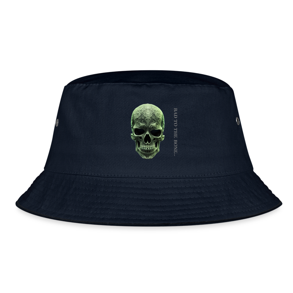 BAD TO THE BONE!! BUCKET HAT - navy