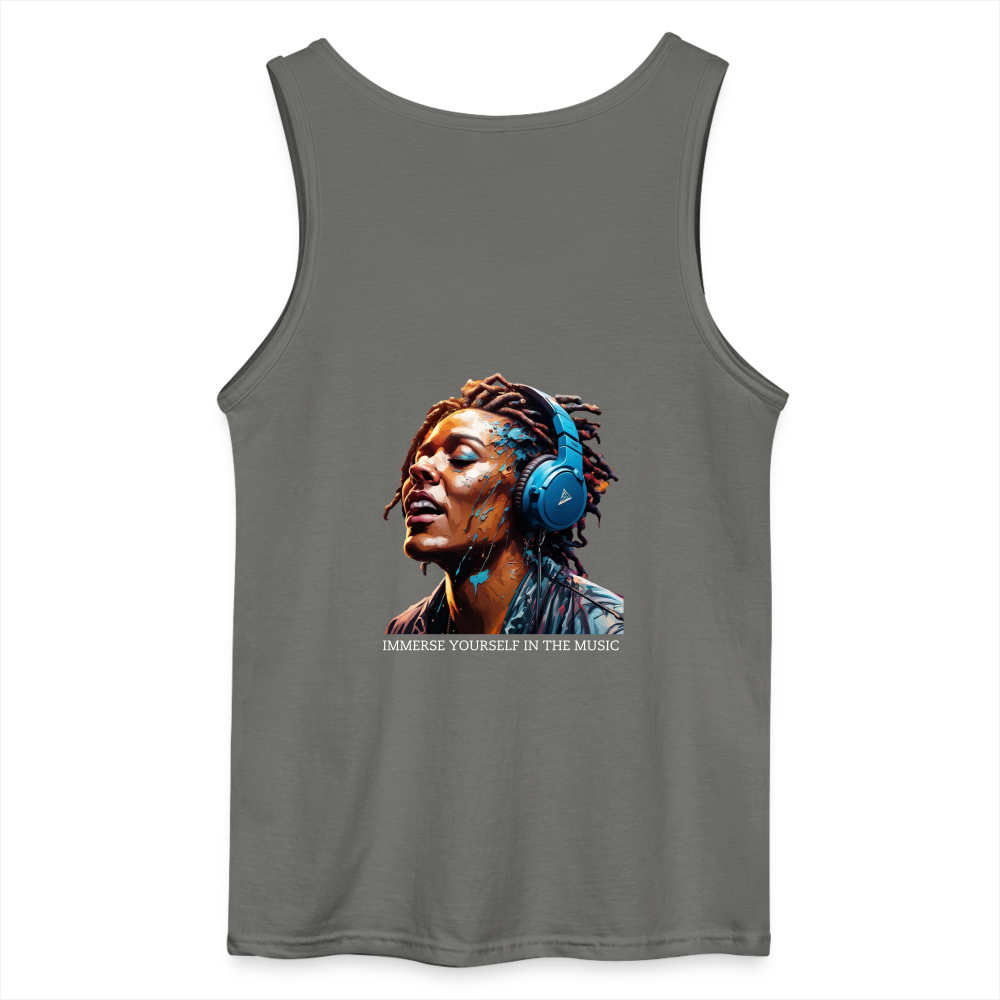 IMMERSE YOURSELF- MEN'S TANK TOP - charcoal grey