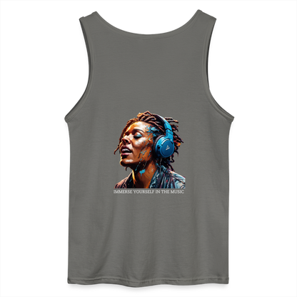 IMMERSE YOURSELF- MEN'S TANK TOP - charcoal grey