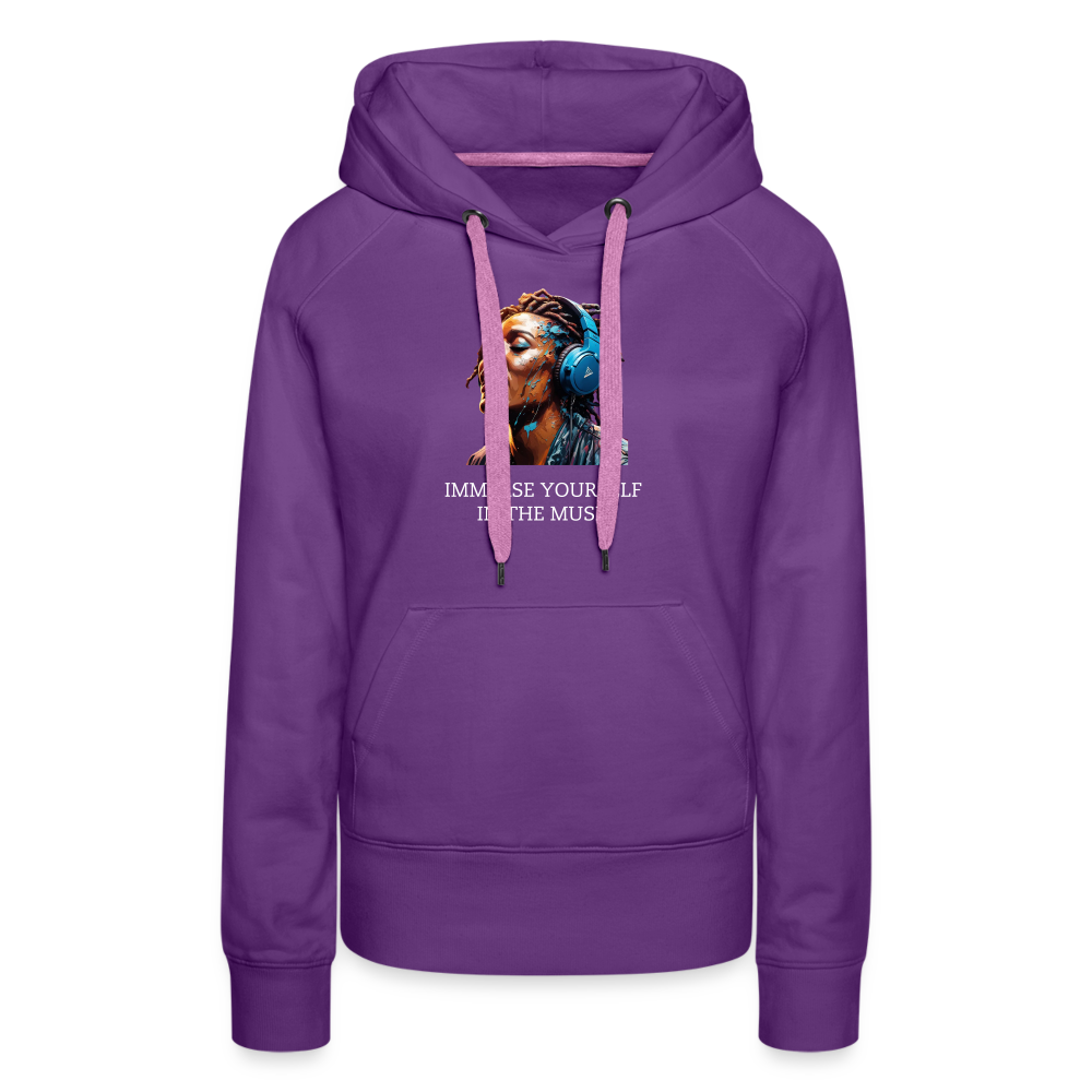 IMMERSE YOURSELF IN THE MUSIC!! WOMEN'S HOODIE - purple