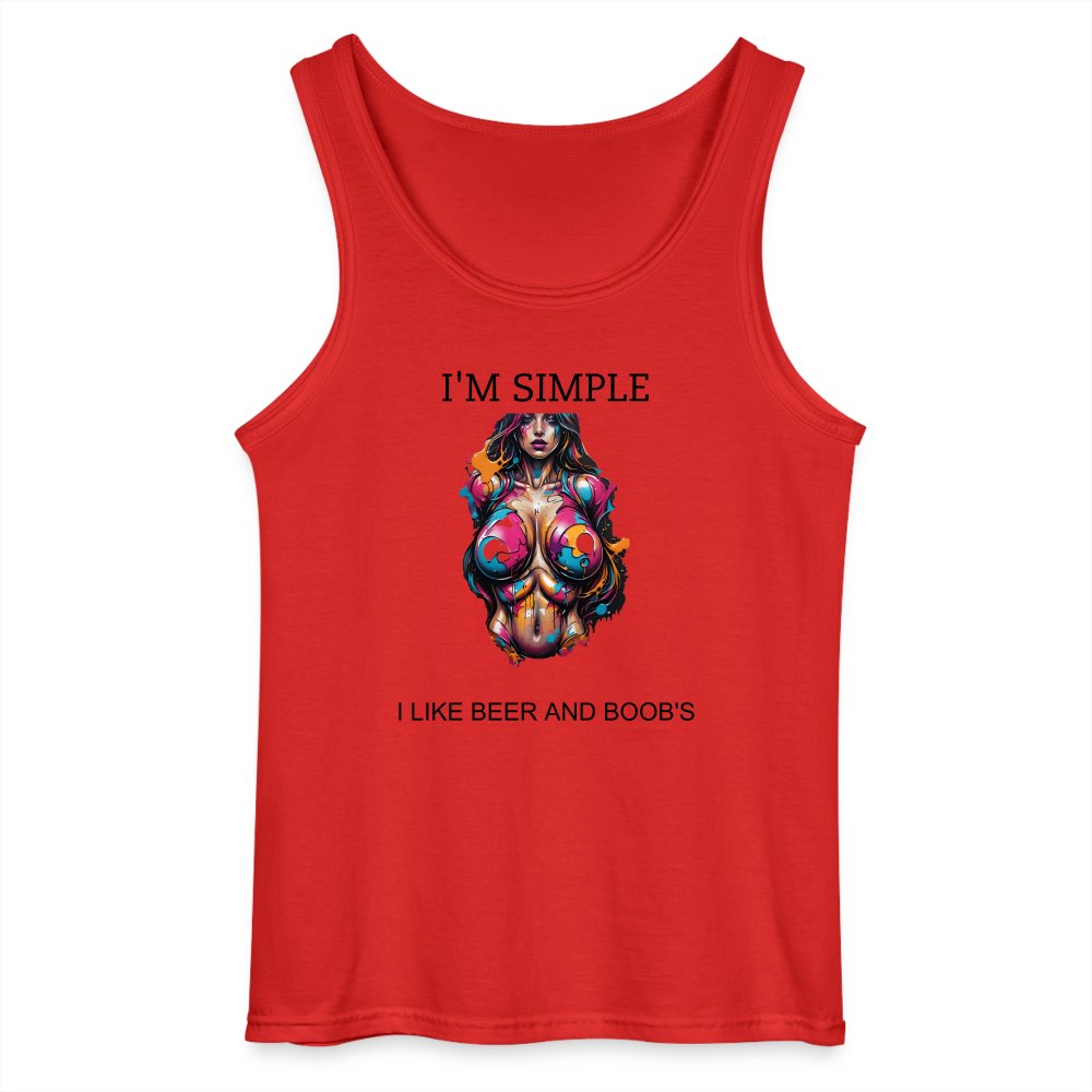 I'M SIMPLE - MEN'S TANK TOP - red