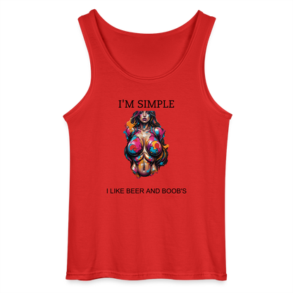 I'M SIMPLE - MEN'S TANK TOP - red