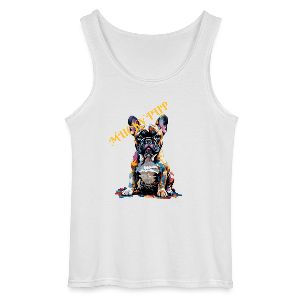 MUCKY PUP- MEN'S TANK TOP - white