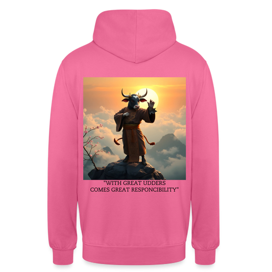 "WITH GREAT UDDERS" WOMEN'S HOODIE - pink