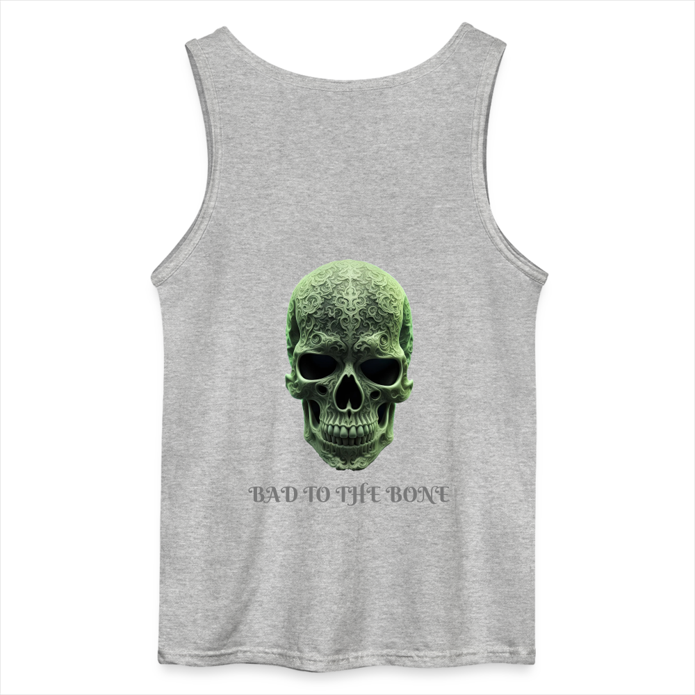 BAD TO THE BONE- MEN'S TANK TOP - sports grey