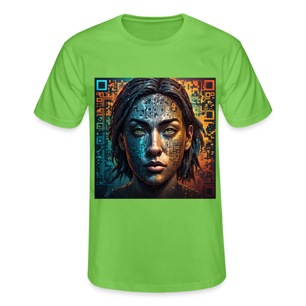 LADY QR!! MEN'S CLASSIC T-SHIRT - light green