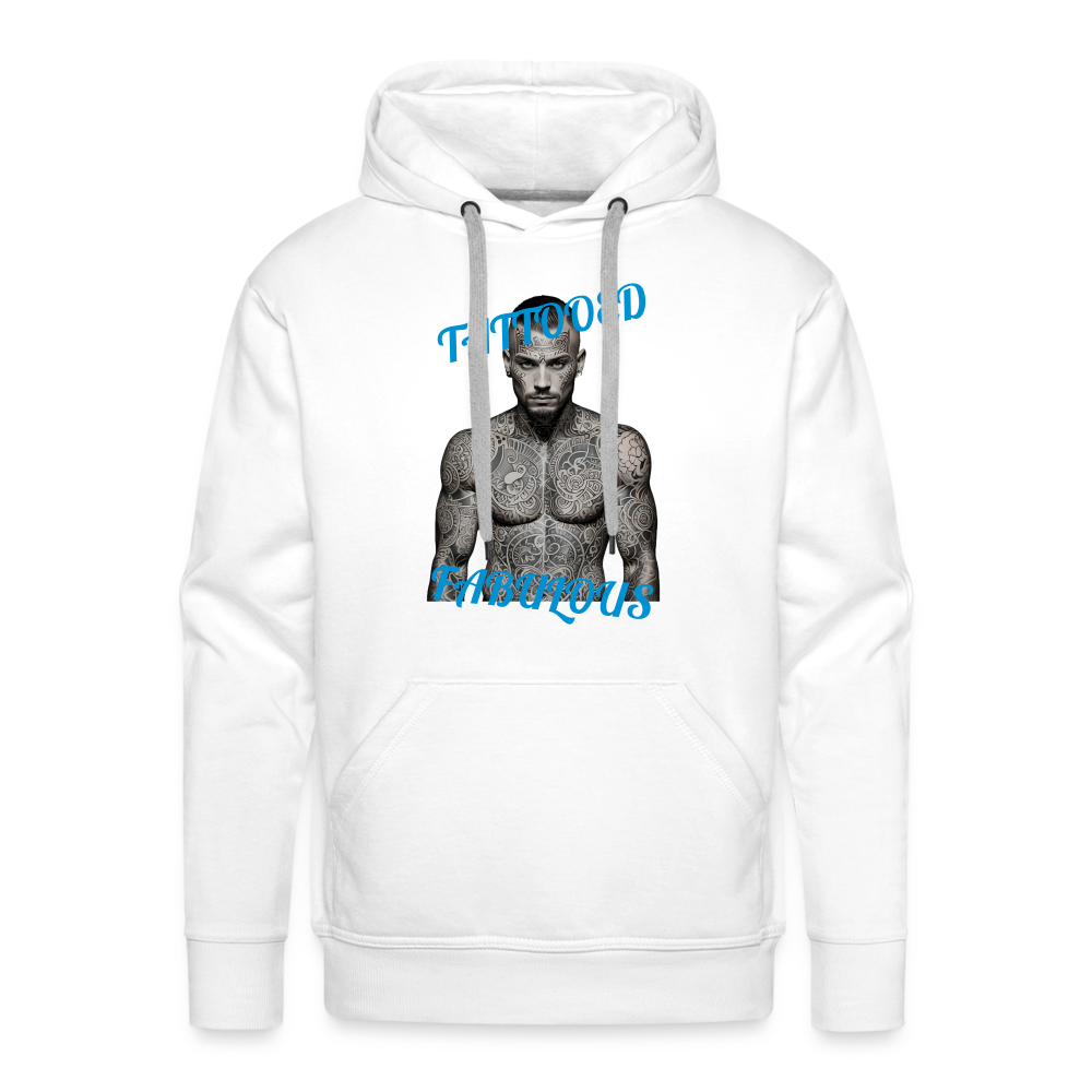 TATTOOED & FABULOUS - MEN'S HOODIE - white