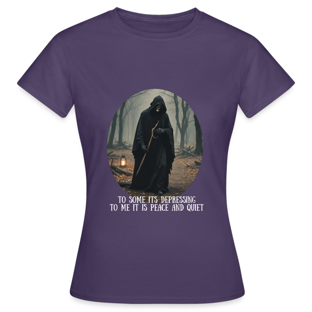 LONELY GRIM REAPER - WOMEN'S CLASSIC T-SHIRT - dark purple