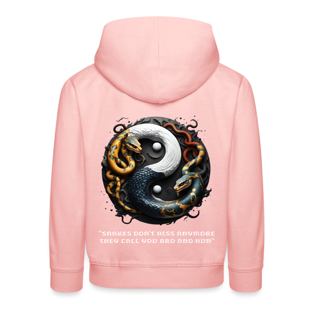 YING YANG - CHILDREN'S HOODIE - crystal pink