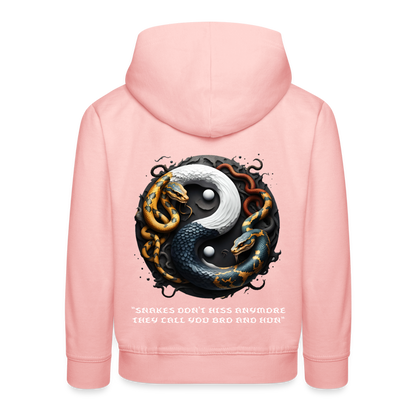 YING YANG - CHILDREN'S HOODIE - crystal pink