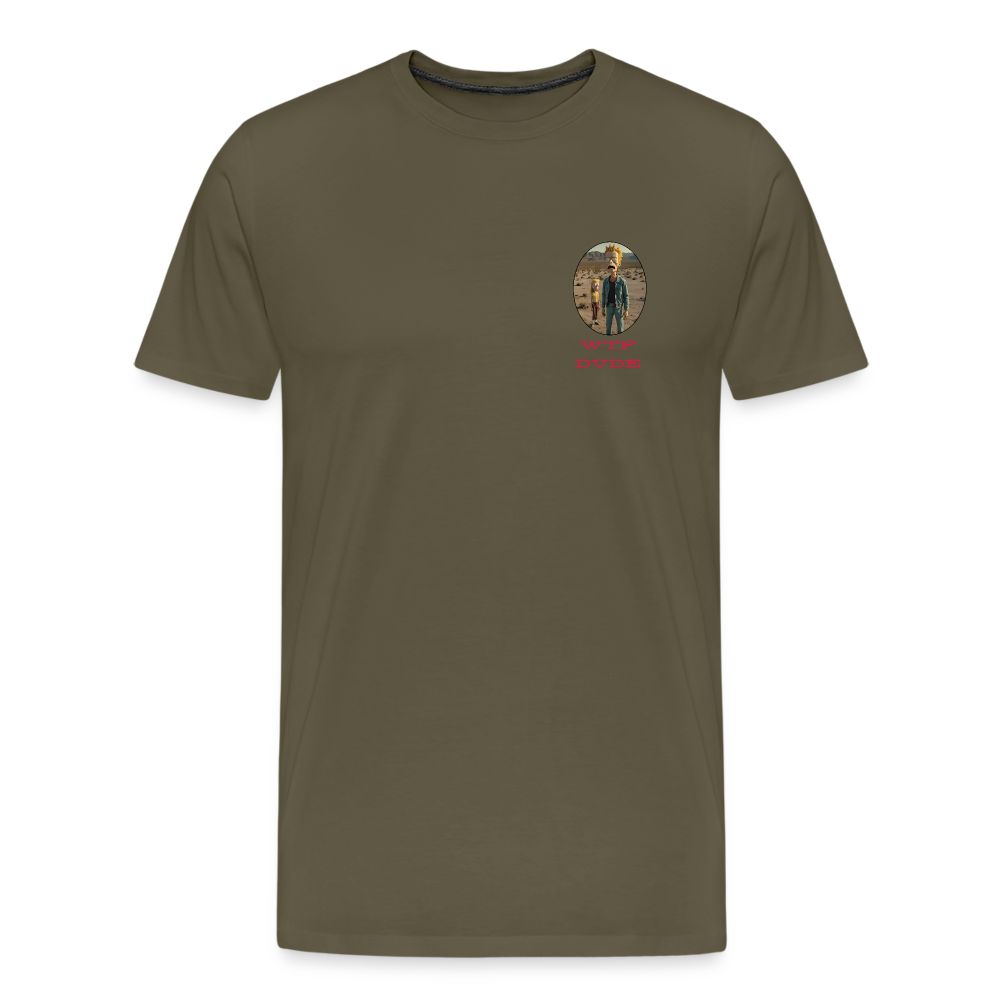 WTF  DUDE!! MEN'S PREMIUM T-SHIRT - khaki