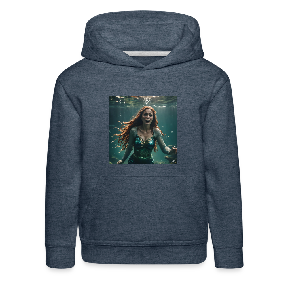 SOULESS MERMAID!! CHILDREN'S HOODIE - heather denim